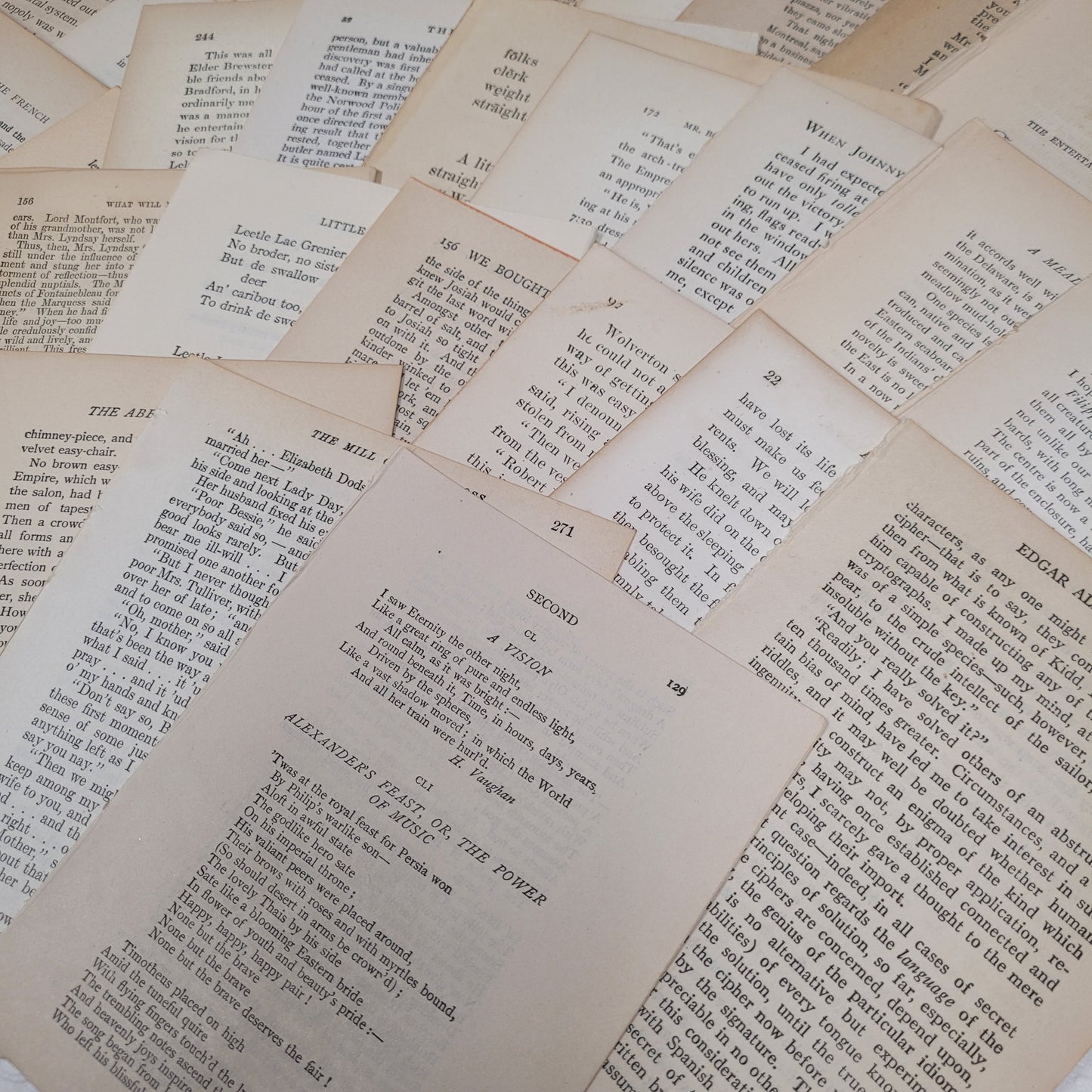 Vintage Book Page Bundle