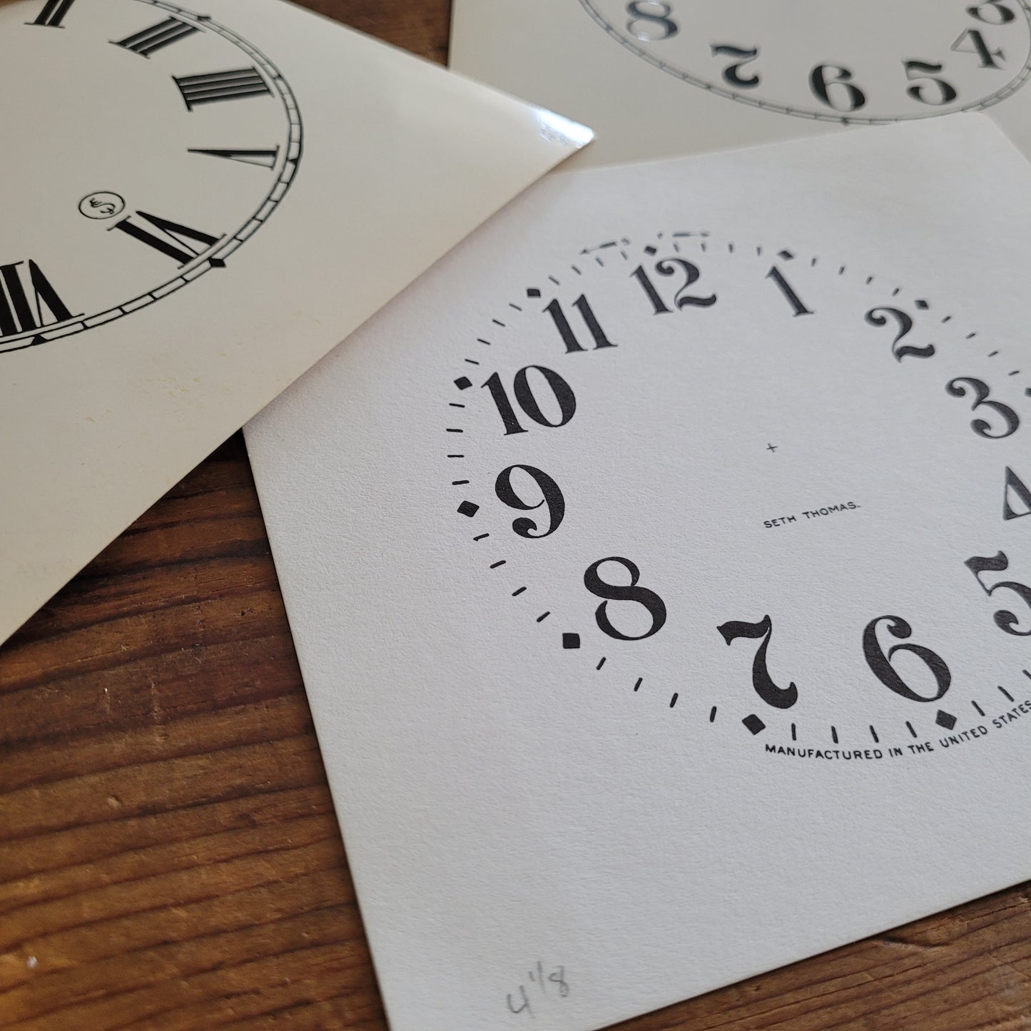 Vintage Paper Clock Faces (set D)