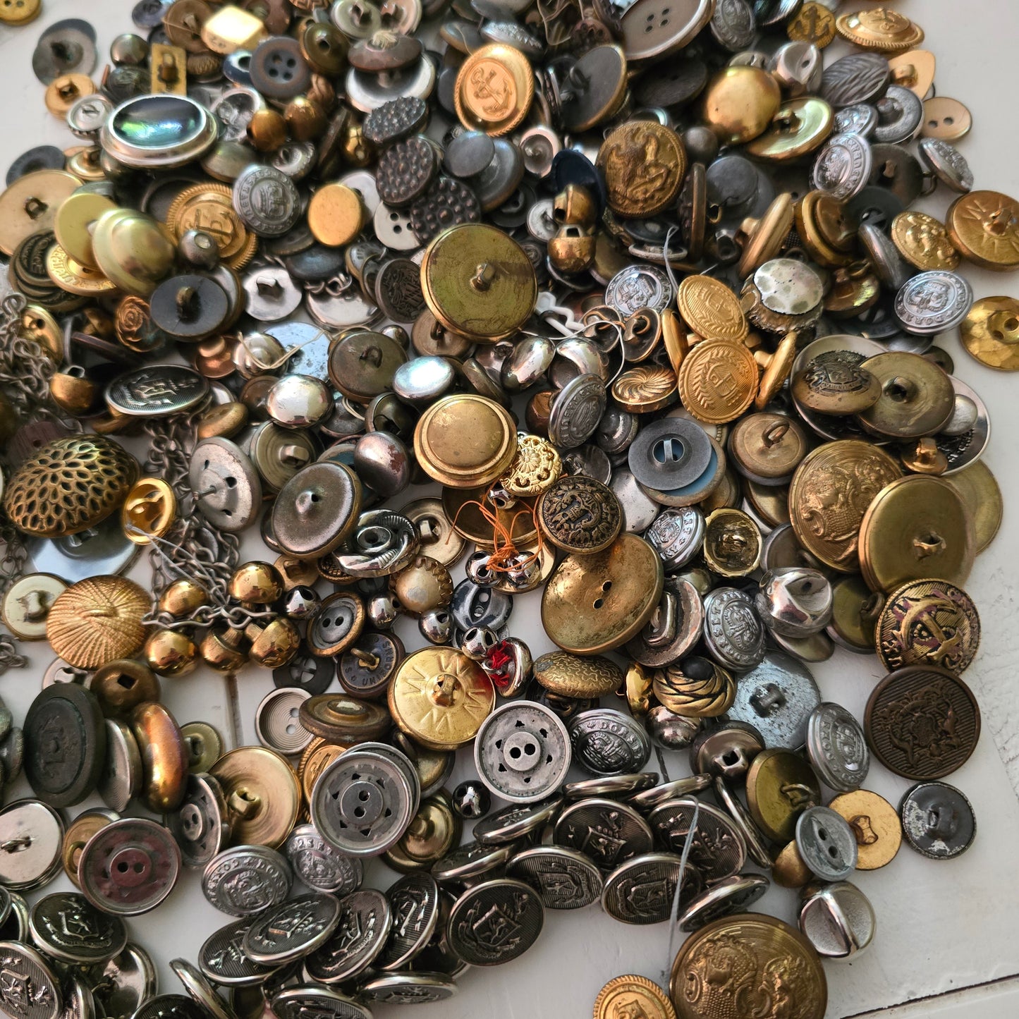 Vintage Metal Button Bag