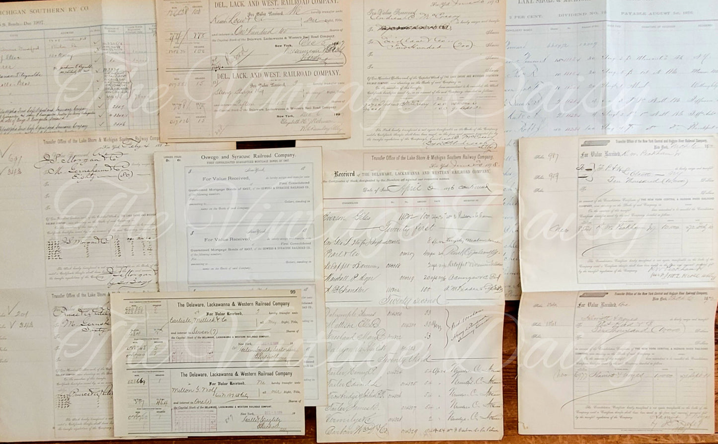 Antique Ledger Pages