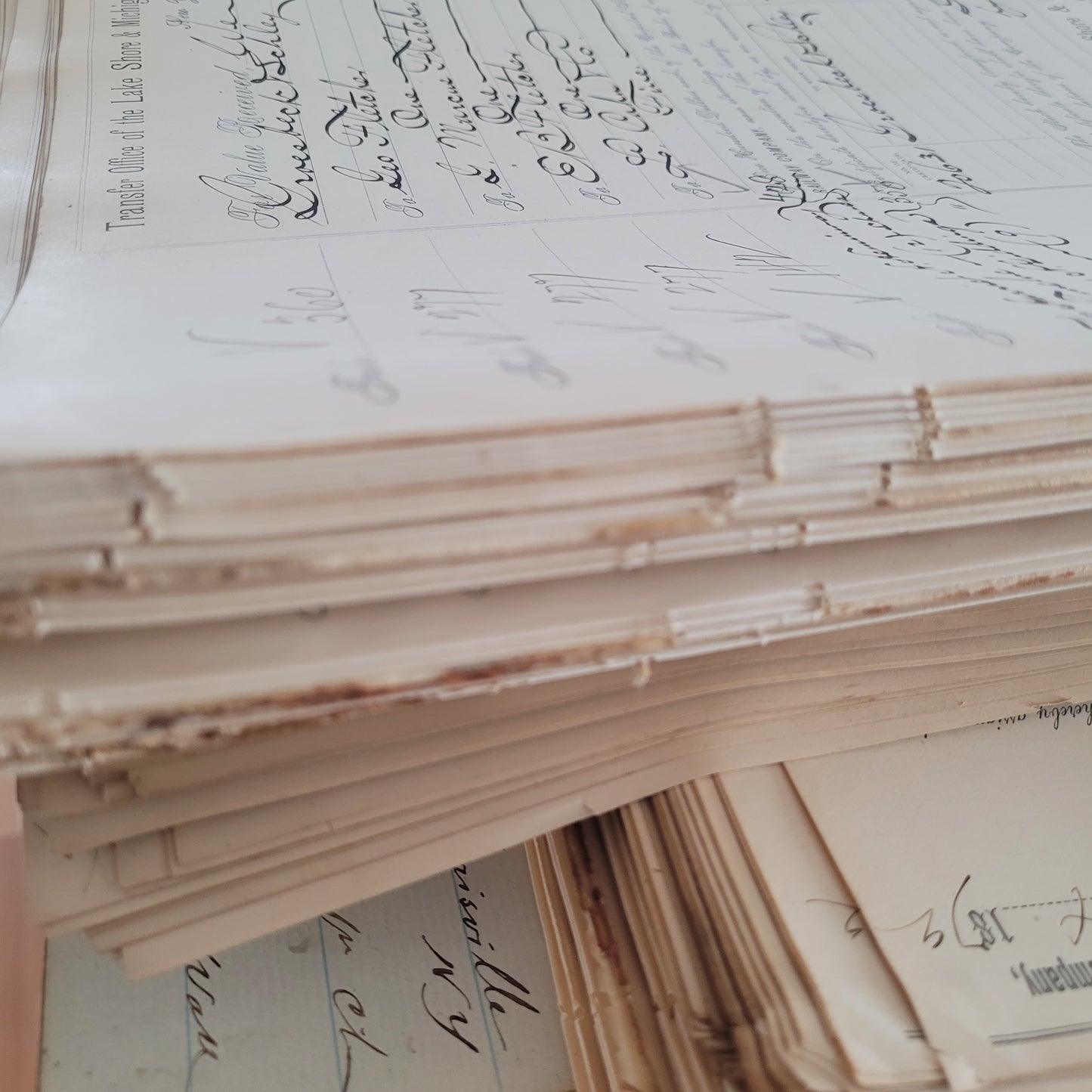 Antique Ledger Pages