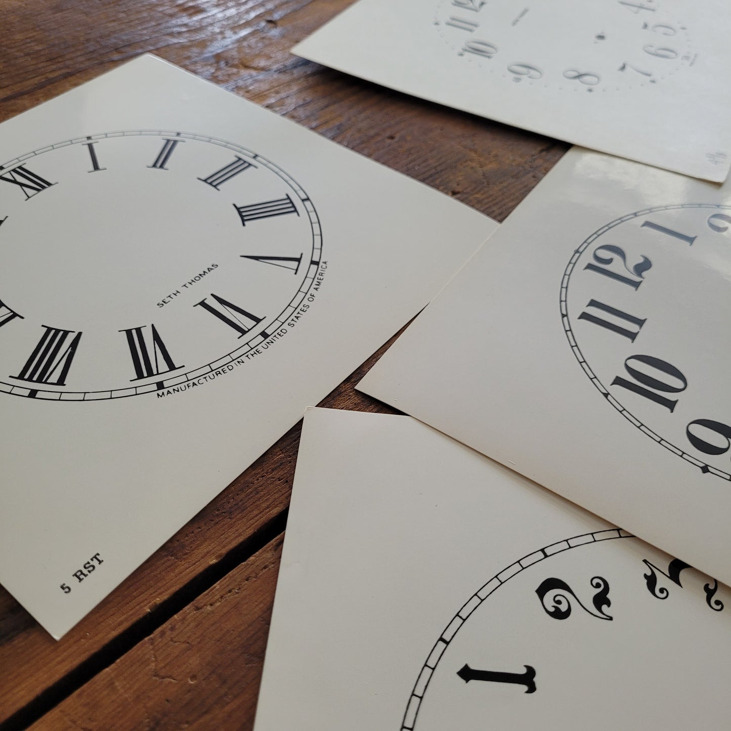 Vintage Paper Clock Faces (set C)