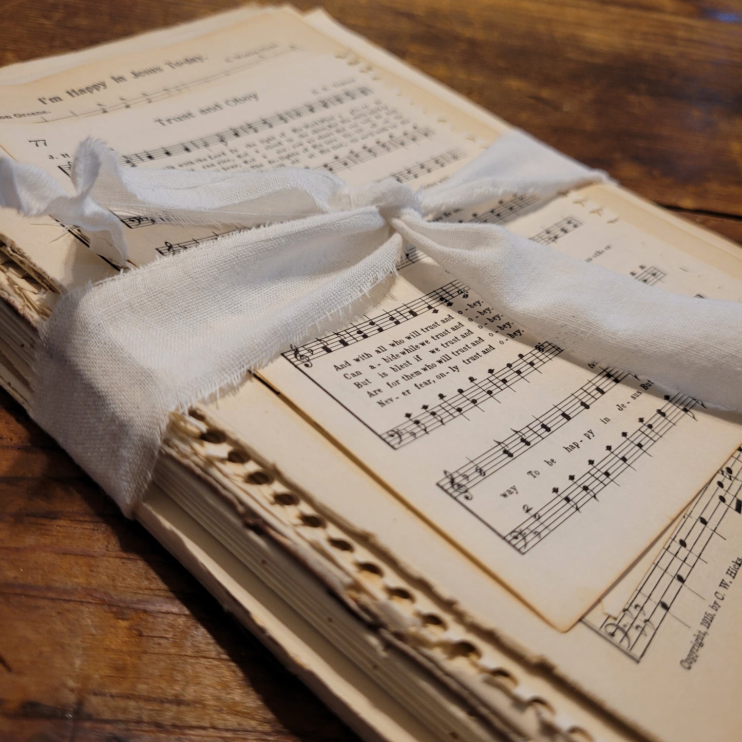 Vintage Hymnal Book Page Bundle